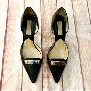 Michael Kors Leather Pointed Toe Pumps